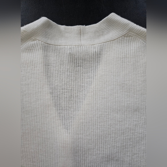 NWT - Italian Merino Wool Sarah Spencer Off White Cardigan - Size L - Picture 8 of 8